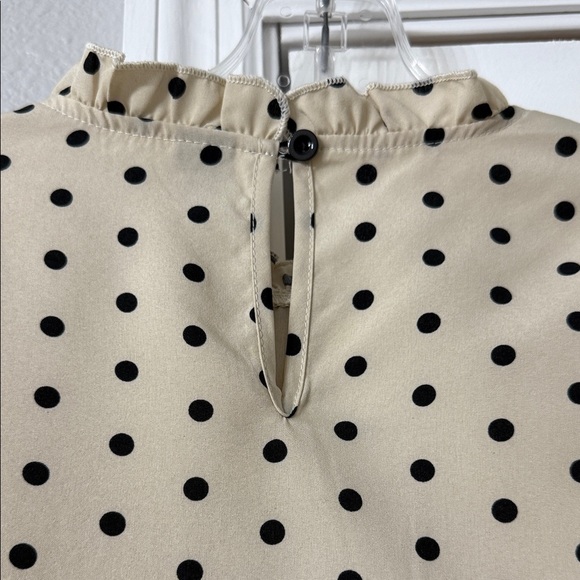 Polka Dot Ruffle Blouse - Picture 4 of 5